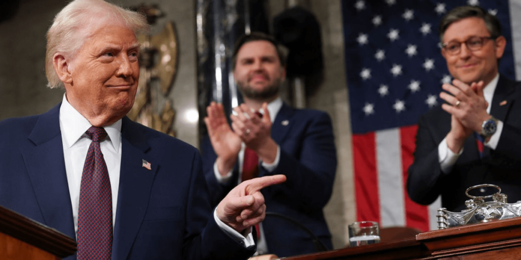 Trump cita novas tarifas ao Brasil durante discurso no Congresso dos EUA