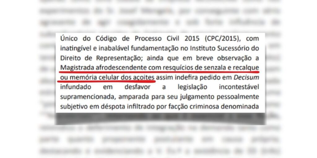 RJ: Advogado escreve que juíza tem "resquícios de senzala e recalque"
