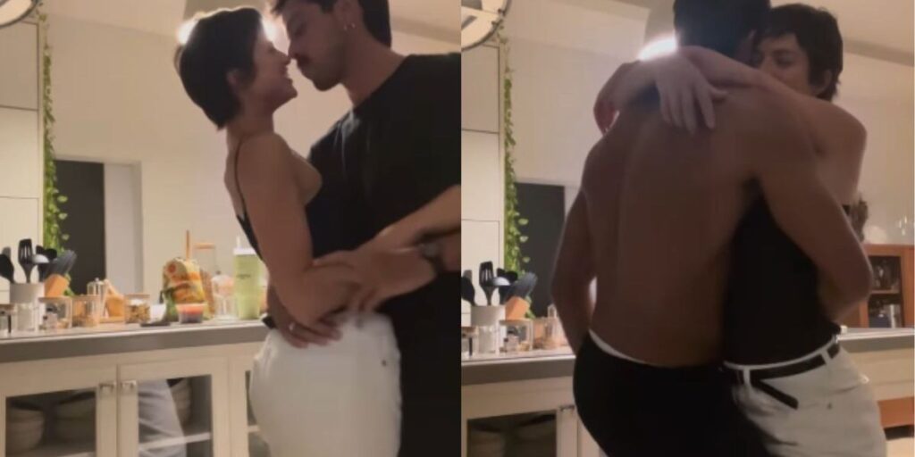 Agatha Moreira e Rodrigo Simas protagonizam dança romântica na cozinha