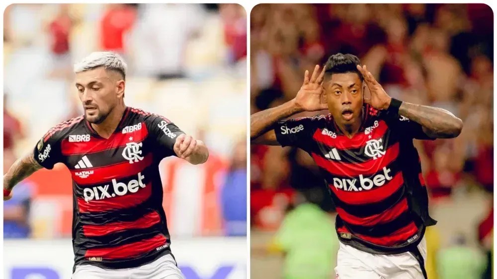 Bruno Henrique e Arrascaeta ampliam recorde de títulos pelo Flamengo