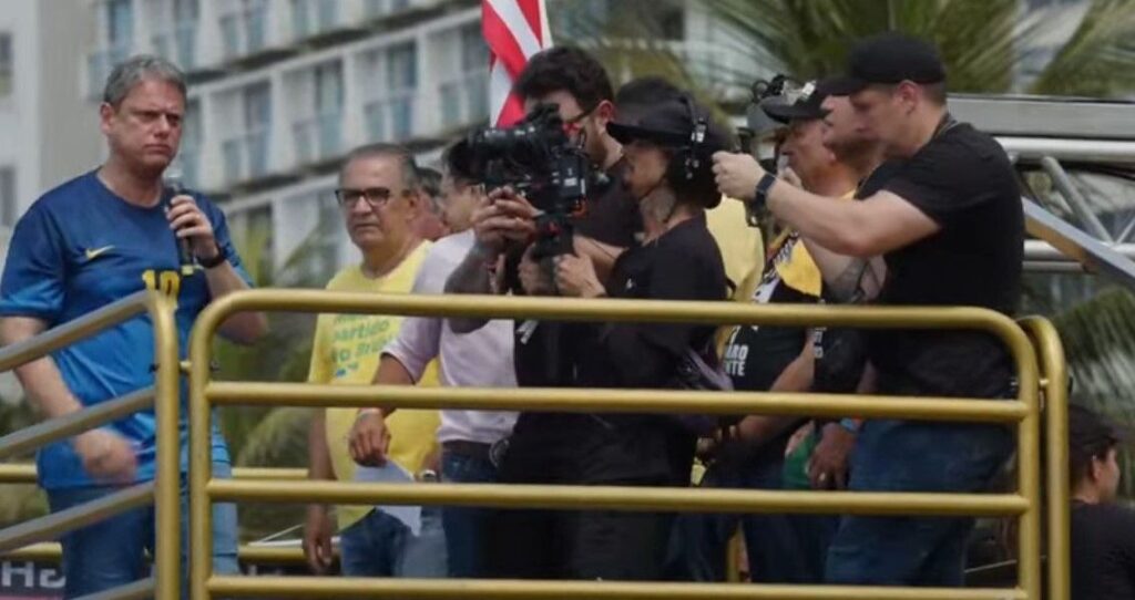"Prometeram picanha e não tem nem ovo", diz Tarcísio em ato com Bolsonaro