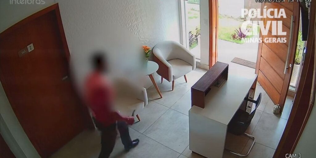 Veja o momento em que ex-marido vai a clínica para matar biomédica em MG