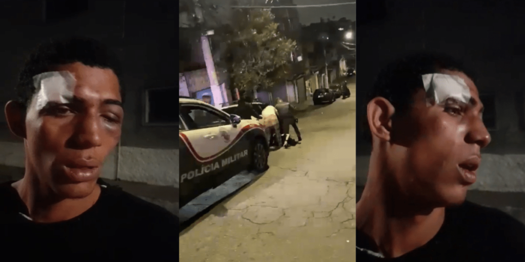 PM analisa abordagem a jovem negro agredido por policiais em São Paulo