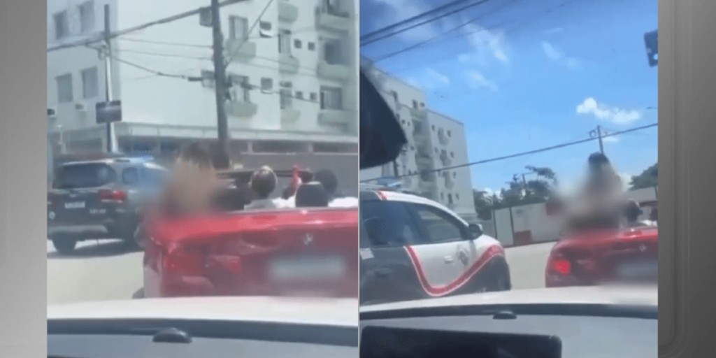 SSP analisa caso de loira em BMW que mostrou seios para policiais em SP