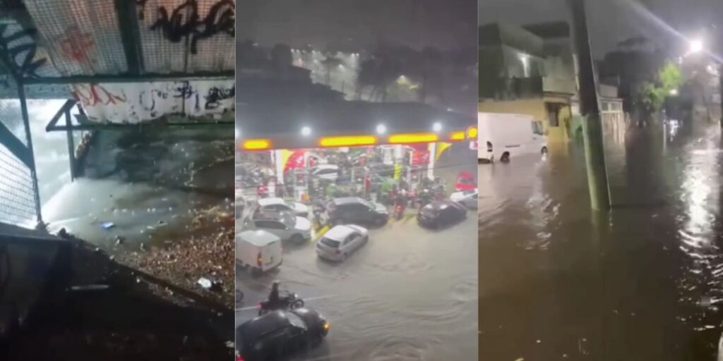 Forte chuva provoca alagamentos em diversos pontos do Rio de Janeiro