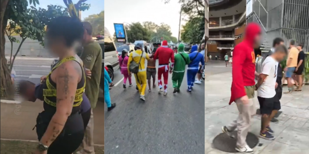Power Rangers, Chapolin e cena de crime: veja fantasias de policiais em SP
