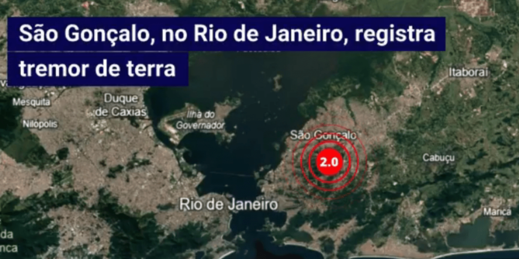 Tremor de terra de 2.0 na escala Richter é registrado em São Gonçalo (RJ)