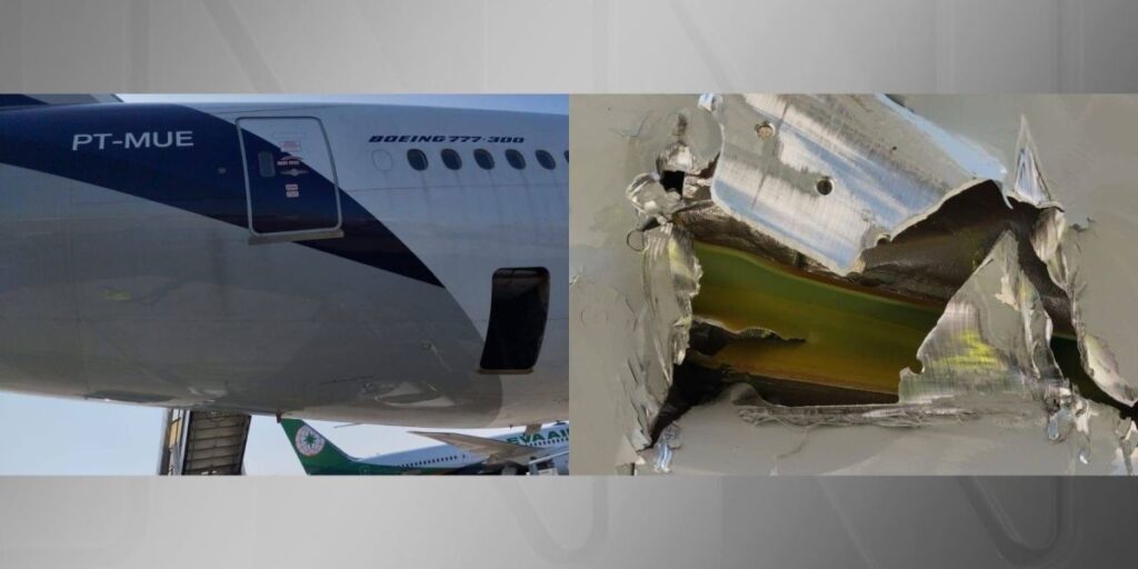 Avião da Latam é atingido por veículo de serviço em aeroporto na Itália