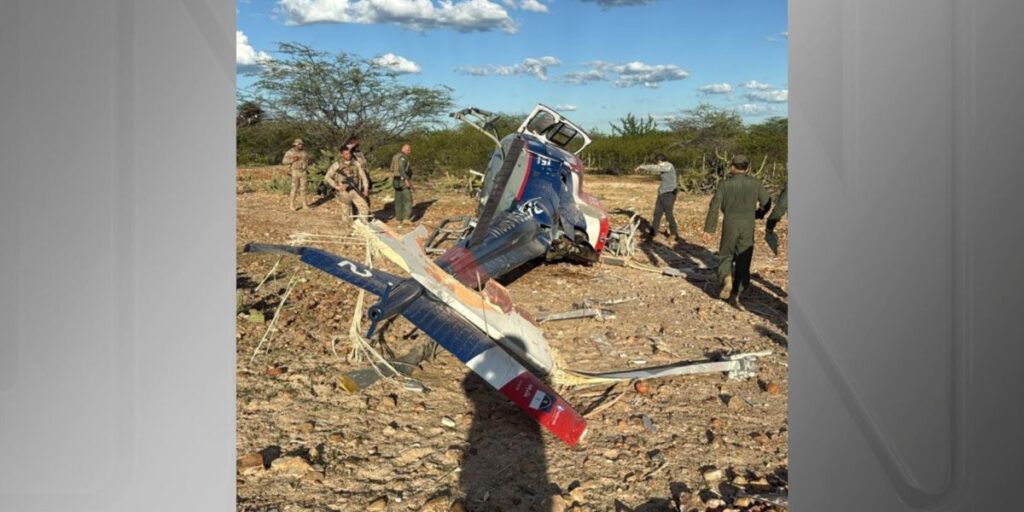 Helicóptero que fazia buscas por jovem desaparecida cai em Pernambuco