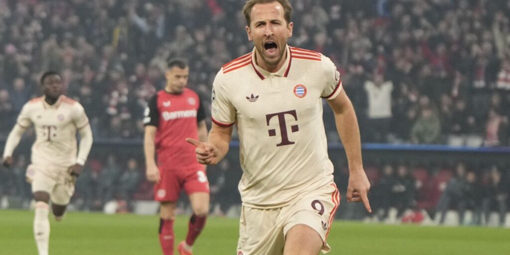 Kane brilha, e Bayern encaminha vaga contra Leverkusen na Champions League