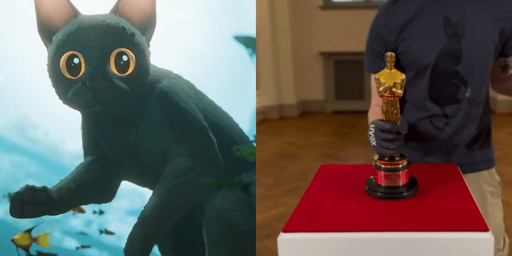 Estatueta do Oscar de "Flow" é exibida no Museu da Letônia