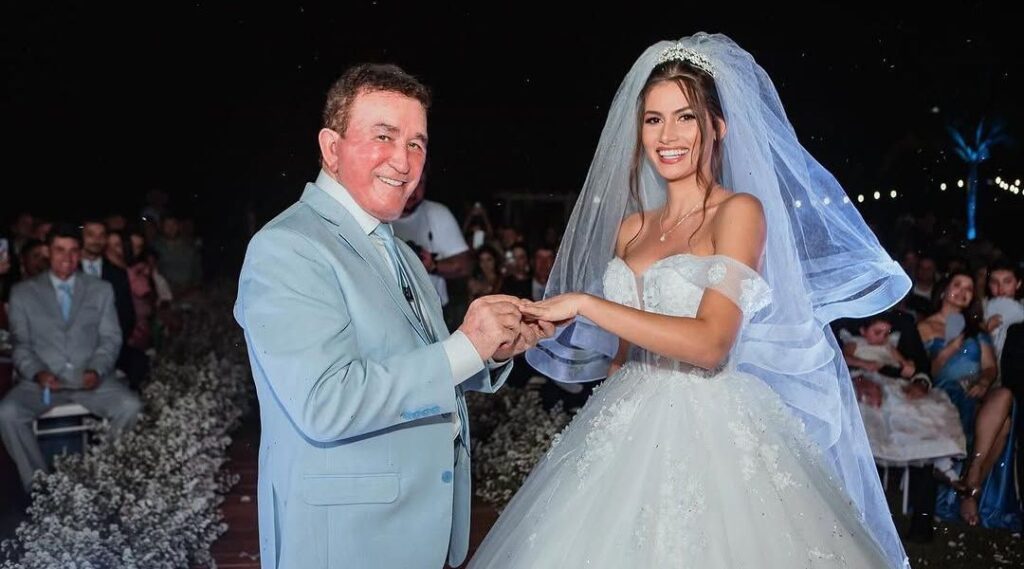 Esposa de Amado Batista mostra fotos de casamento luxuoso; veja