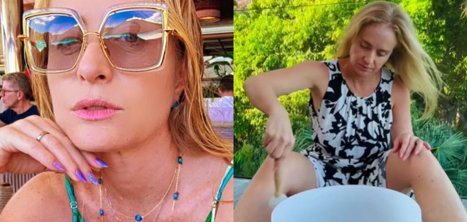 Angélica mostra prática de meditação transcendental; veja