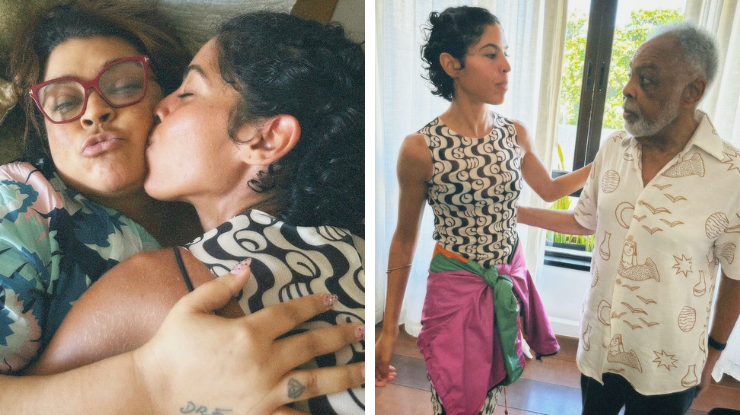 Bela Gil publica registros em família com Preta e Gilberto Gil; veja