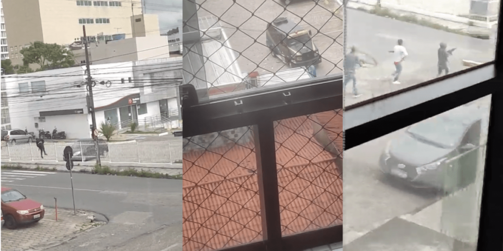 Vídeo: criminosos tentam roubar carro-forte em agência bancária na PB