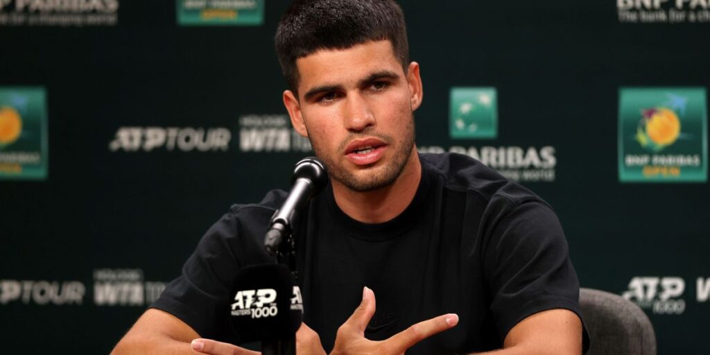 Alcaraz estranha mudança de piso em Indian Wells: "Não entendi"