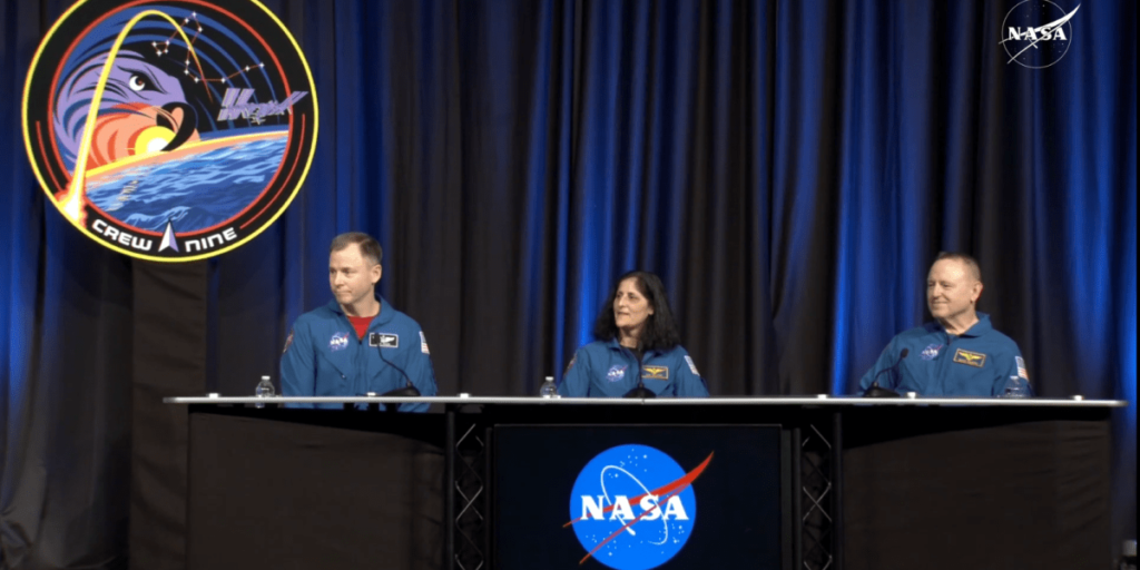 Após 9 meses no Espaço, astronautas dizem que não tinham pressa para voltar