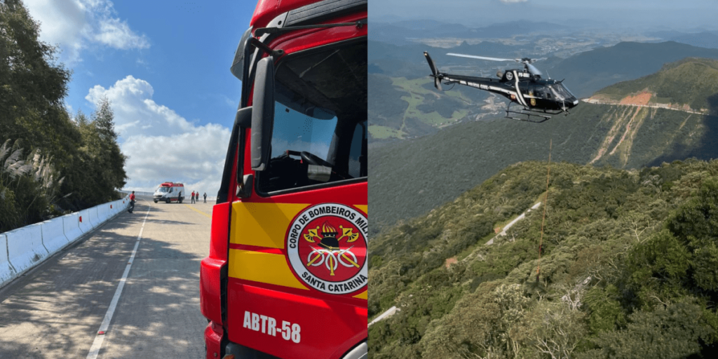 Homem morre ao cair de asa delta durante voo em SC