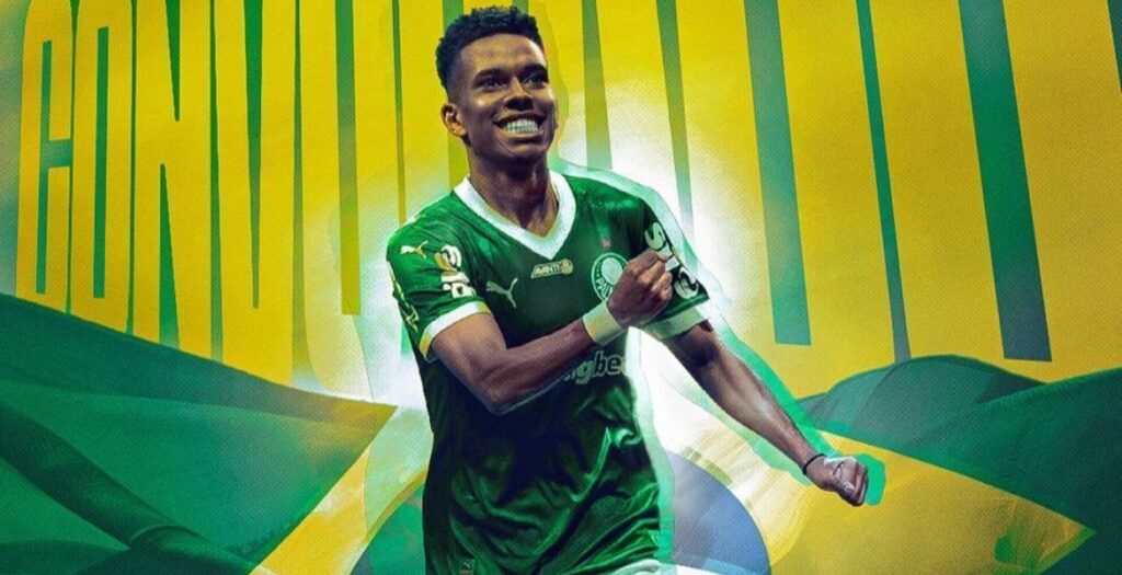 Palmeiras celebra convocação de Estêvão para Seleção Brasileira