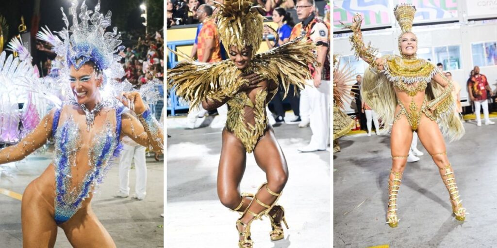 Carnaval 2025: veja looks das famosas na 1ª noite de desfiles do RJ