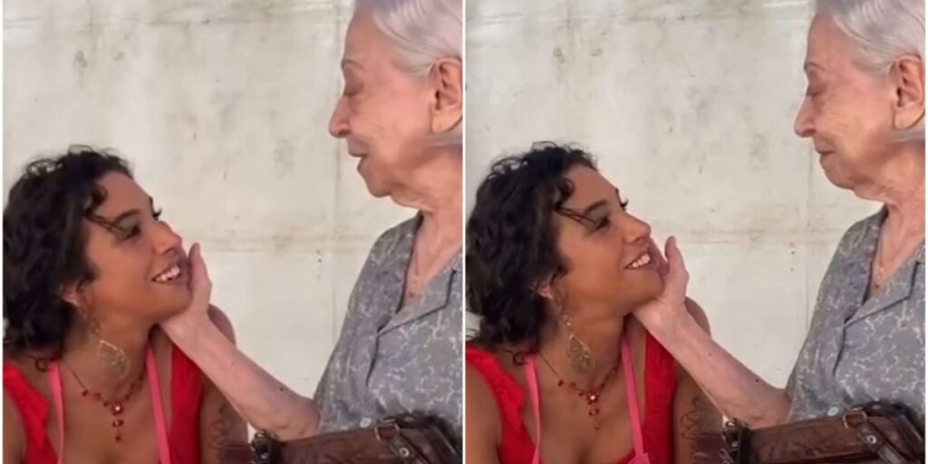 Fernanda Montenegro mostra momento de carinho com Linn da Quebrada