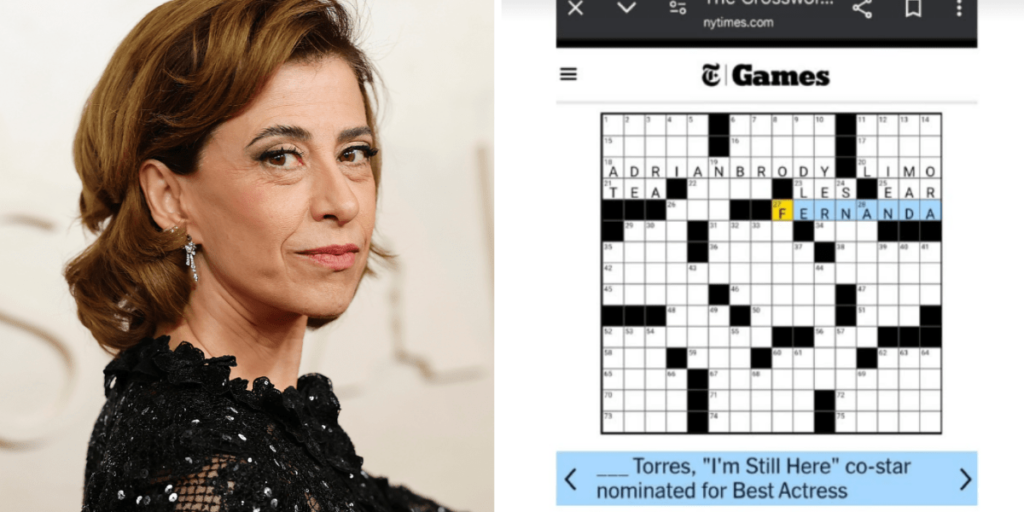 Fernanda Torres aparece em palavra cruzada do New York Times