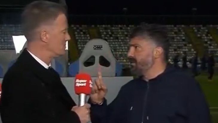 Gattuso discute ao vivo com comentarista: "Não respeito você"