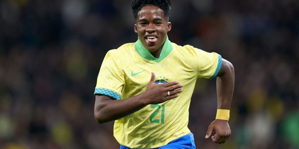 Fora da Seleção, Endrick é o 9 com a melhor média de gols por minuto