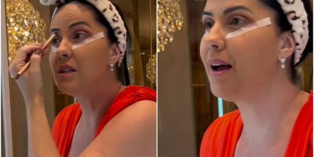 Graciele Lacerda vai à 1º show de Zezé Di Camargo após nascimento de Clara