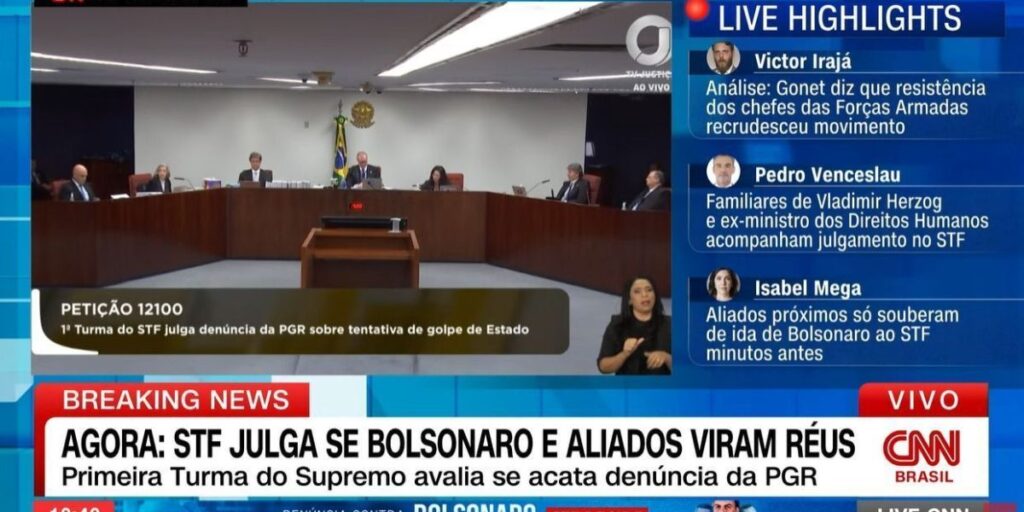 Live Highlights: entenda tela exclusiva da CNN em julgamento no STF