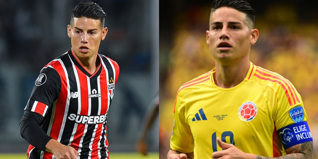 James Rodríguez volta ao Brasil defendendo a Seleção da Colômbia