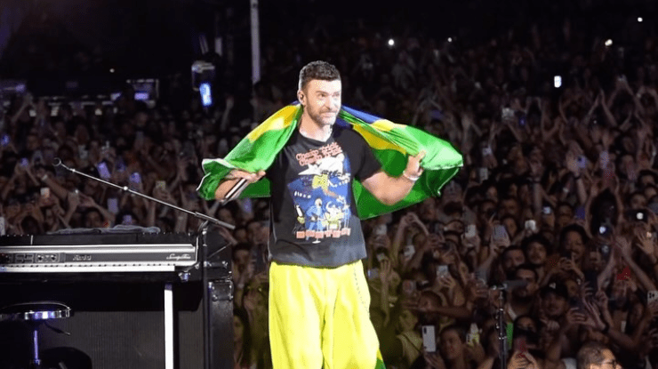 Justin Timberlake publica série de registros de show no Brasil