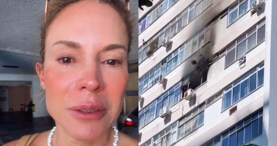 Maíra Charken chora ao contar que seu apartamento pegou fogo
