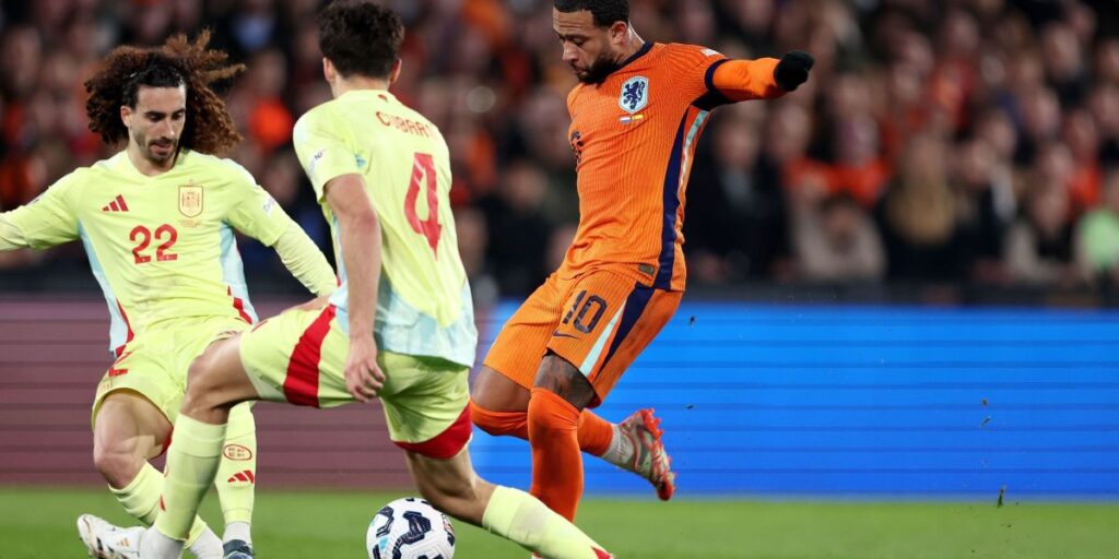 Na volta de Memphis, Holanda sofre empate da Espanha na Nations League