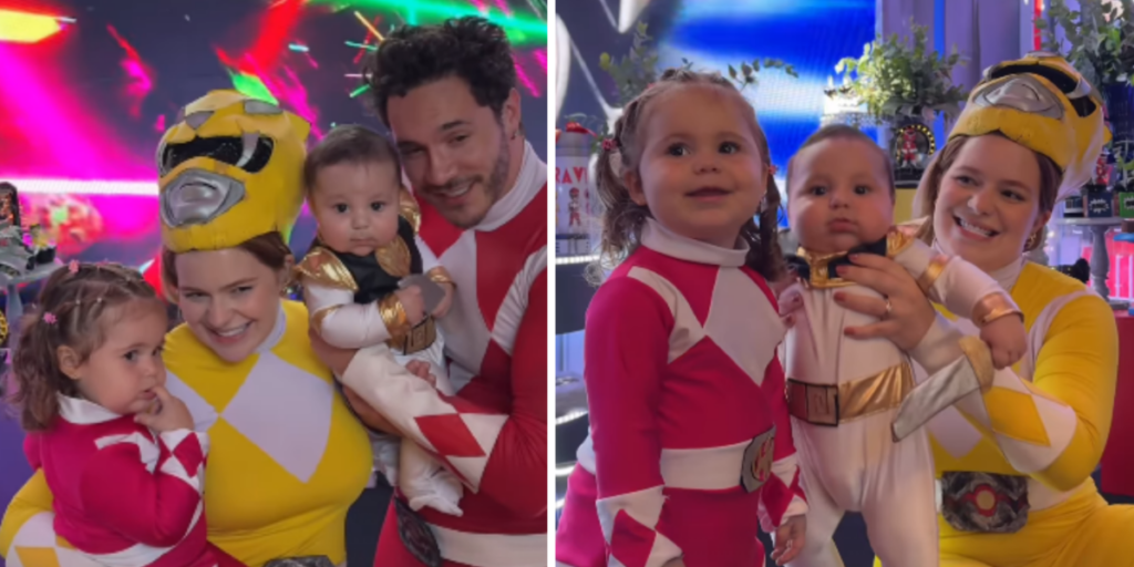 Viih Tube e Eliezer celebram 4º mês de Ravi com festa dos "Power Rangers"