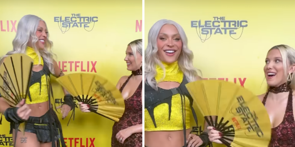 Em SP, Millie Bobby Brown posa com Pabllo Vittar e aprende a bater leque