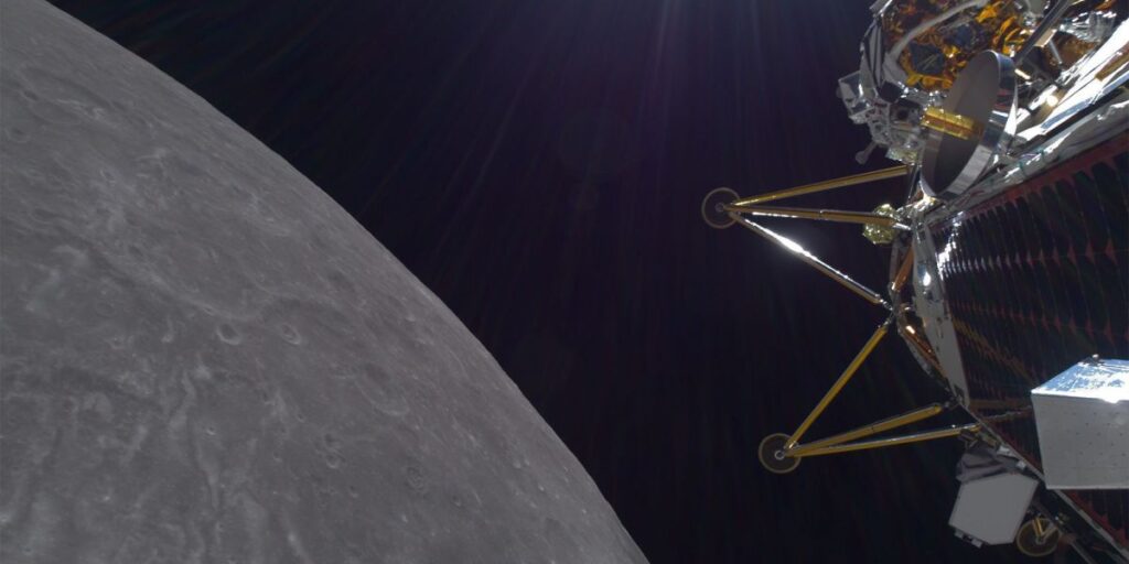 Módulo Athena desliga um dia após pousar na superfície da Lua