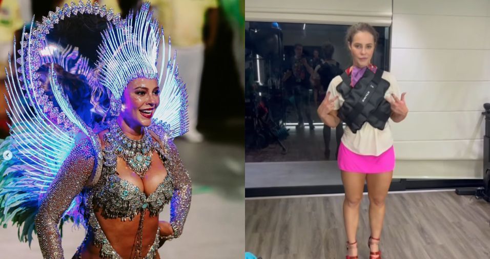 Paolla Oliveira surpreende com técnica para aguentar fantasia no Carnaval