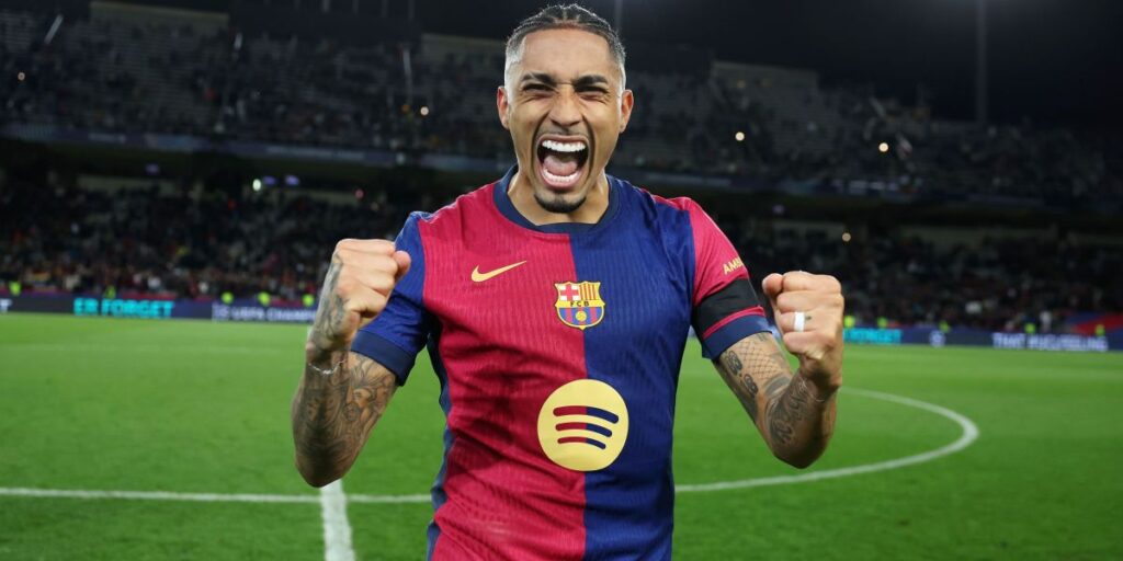 Bola de Ouro? Temporada de Raphinha supera a de Rodri melhor do mundo