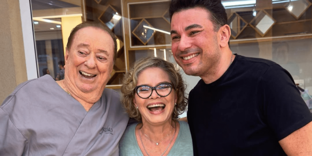 Fora do SBT, Raul Gil encontra com filha mais velha de Silvio Santos; veja