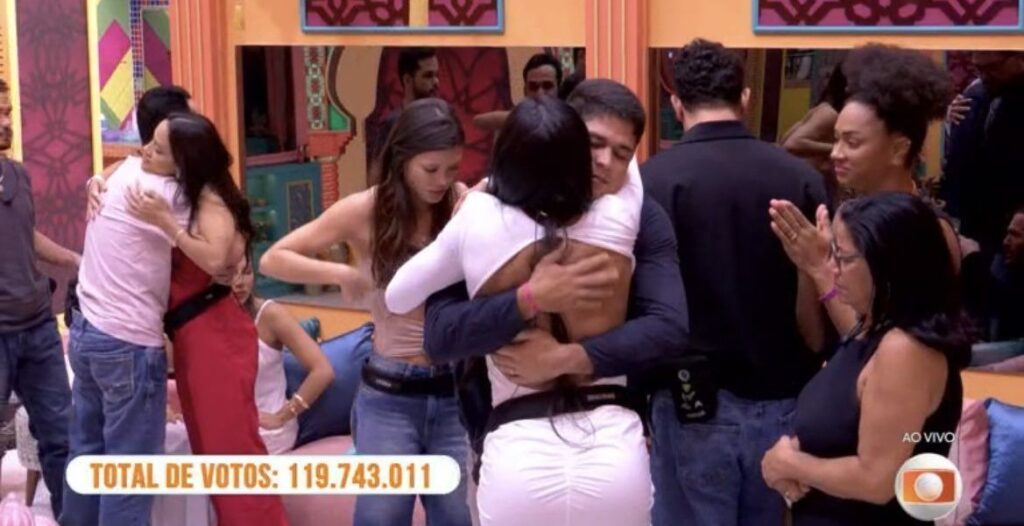 Paredão teve a maior votação do BBB 25, com mais de 119 milhões de votos