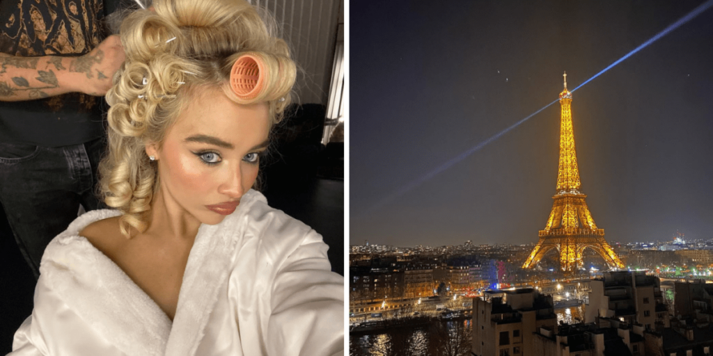 Sabrina Carpenter mostra bastidores de sua estadia em Paris; veja