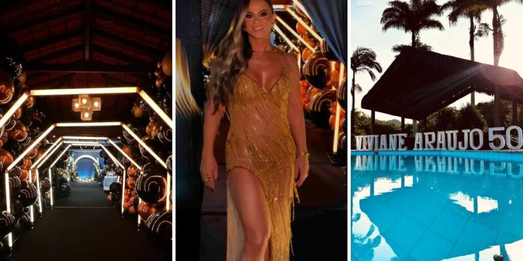 Viviane Araújo celebra 50 anos com festa no RJ; confira como foi
