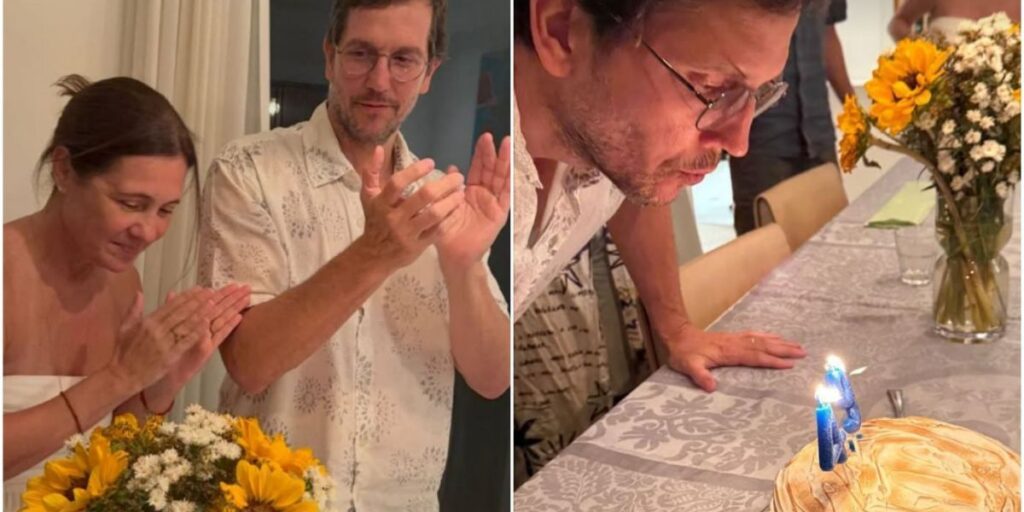 Vladimir Brichta celebra aniversário de 49 anos ao lado de Adriana Esteves