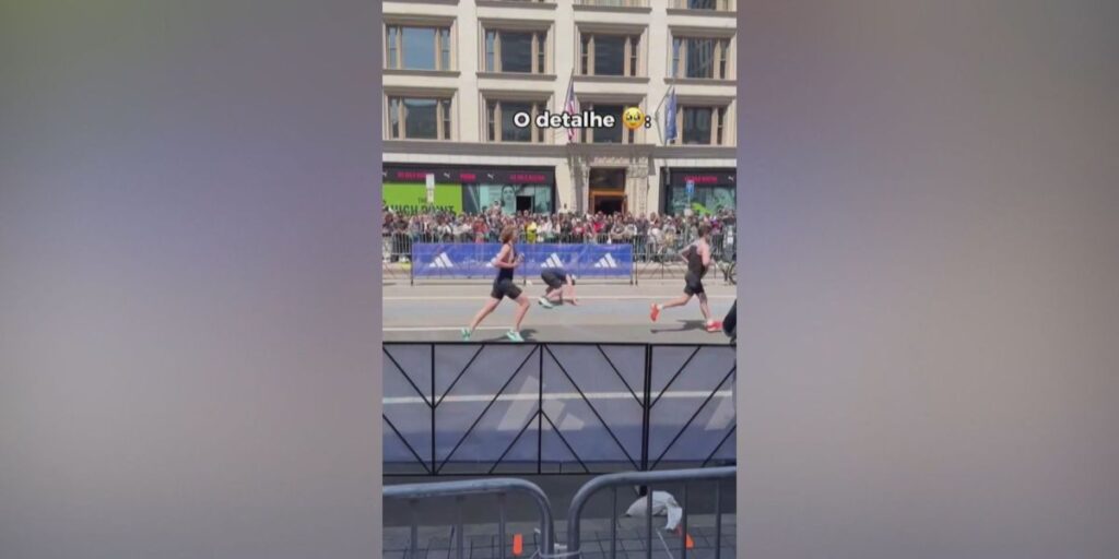 Vídeo: Brasileiro viraliza ao ajudar corredor caído na Maratona de Boston