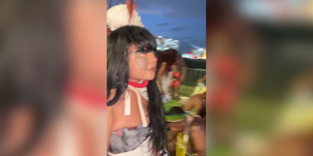 Deputada Célia Xakriabá é atingida por gás lacrimogênio durante protesto