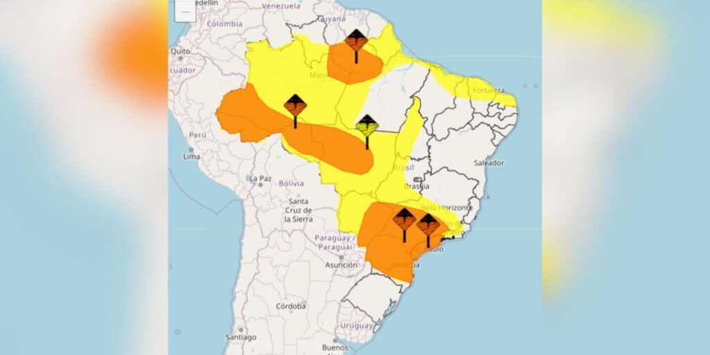 Entenda o que é o alerta laranja, em vigor hoje em parte do Brasil