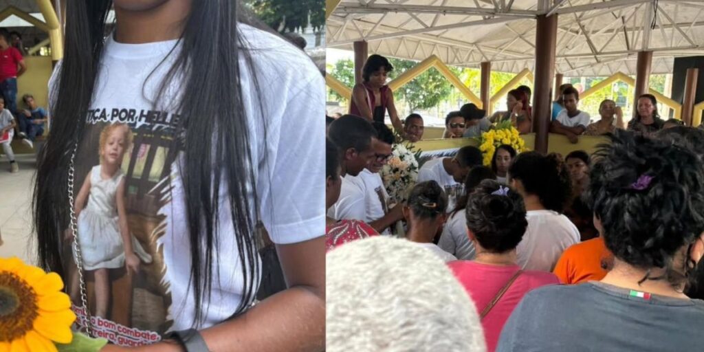 Menina morta por bala perdida é enterrada sob forte comoção no Recife