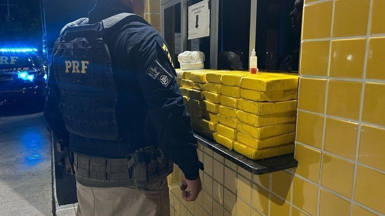 53 kg de cocaína são apreendidos pela PRF no Rio Grande do Norte