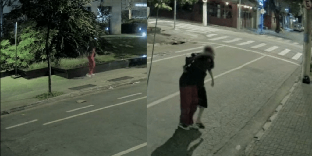 Vídeo mostra mulher sendo atingida por bala perdida durante assalto em SP